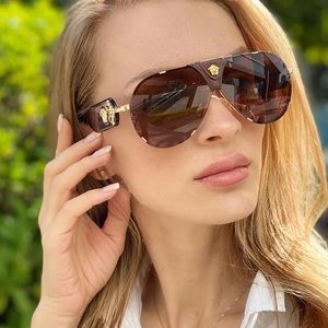 Versace style : Oval Sunglasses Women